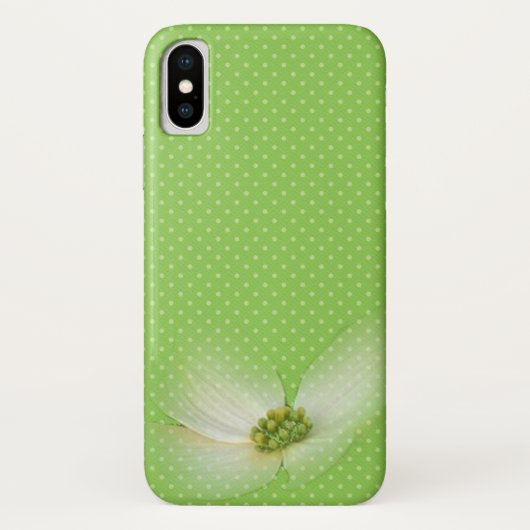 Kosmos-Blume auf Polka-Punkten Case-Mate iPhone Hülle (Rückseite)