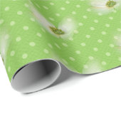 Kosmos-Blume auf Polka-Punkten Geschenkpapier (Rolleneckpunkt)