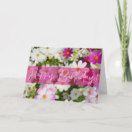 Kosmos-Blume Geburtstagskarte Karte