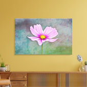 Kosmos-Blume in rosa Fotokunst Leinwanddruck (Insitu (Wohnzimmer))