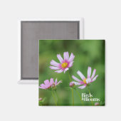 Kosmos-Blume Magnet (Vorderseite/Rückseite)