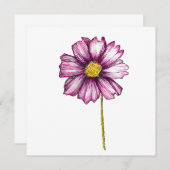 Kosmos-Blume Mitteilungskarte (Vorne/Hinten)