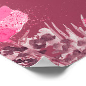 Kosmos-Blume nahtlos gemustert, abstrakt, kunst, r Poster (Ecke)