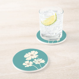 Kosmos-Blume Silhouetten Moderne Blumenmauer Getränkeuntersetzer