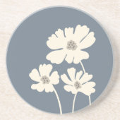 Kosmos-Blume Silhouetten Moderne Blumenmauer Getränkeuntersetzer (Vorne)