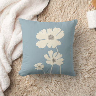 Kosmos-Blume Silhouetten Moderne Blumenmauer Kissen