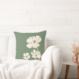 Kosmos-Blume Silhouetten Moderne Blumenmauer Kissen