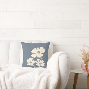 Kosmos-Blume Silhouetten Moderne Blumenmauer Kissen