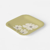 Kosmos-Blume Silhouetten Moderne Blumenmauer Pappteller (Gewinkelt)