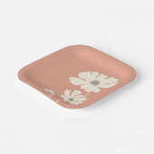 Kosmos-Blume Silhouetten Moderne Blumenmauer Pappteller (Gewinkelt)