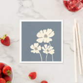 Kosmos-Blume Silhouetten Moderne Blumenmauer Serviette (Beispiel)