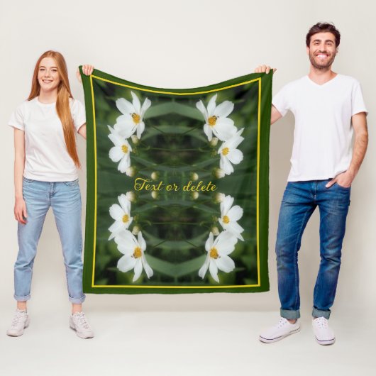 Kosmos-Blume und Abstrakten Personalisiert Fleecedecke (Beispiel)