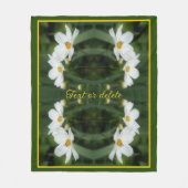 Kosmos-Blume und Abstrakten Personalisiert Fleecedecke (Vorderseite)