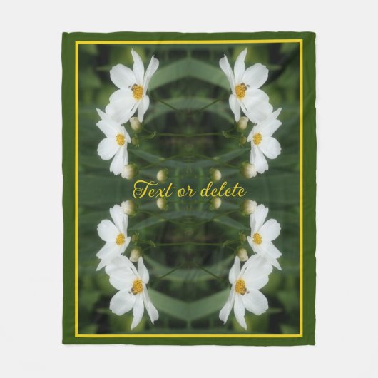 Kosmos-Blume und Abstrakten Personalisiert Fleecedecke (Vorderseite)