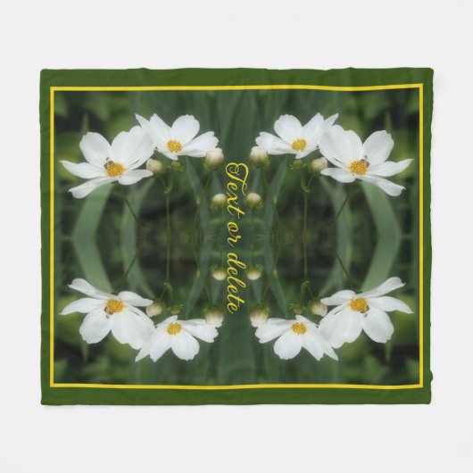 Kosmos-Blume und Abstrakten Personalisiert Fleecedecke (Vorderseite (Horizontal))