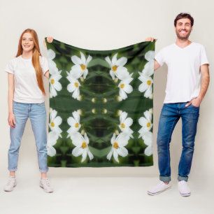 Kosmos-Blume und Bienenkultur Fleecedecke