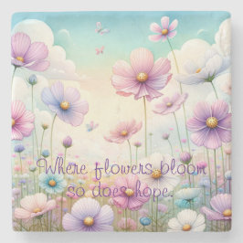 Kosmos-Blume und Kostenvoranschlag Steinuntersetzer