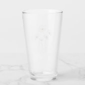 Kosmos-Blumendesign - Minimalistische feine Linie Glas (Rückseite)