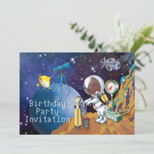 Kosmos Einladung (Stehend Vorderseite)