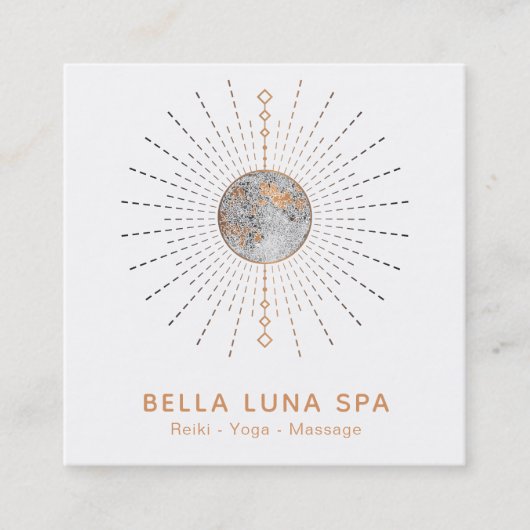 *~* Kosmos-Energie Rays Mond MondShaman Quadratische Visitenkarte (Vorderseite)