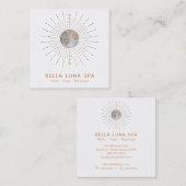 *~* Kosmos-Energie Rays Mond MondShaman Quadratische Visitenkarte (Vorne/Hinten)