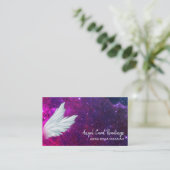 *~* Kosmos Galaxy Angel Wings Stars Universum Visitenkarte (Stehend Vorderseite)