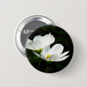 Kosmos-Gänseblümchen-Blumen Button (Vorne & Hinten)