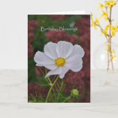 Kosmos-Geburtstags-Segen Karte (Gelbe Blume)