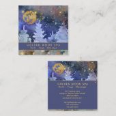 *~* Kosmos - Goldmond Glitzer Stars Pinien Quadratische Visitenkarte (Vorne/Hinten)