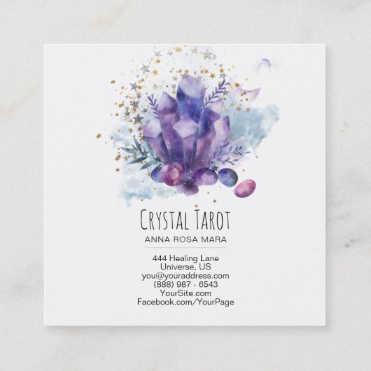 *~* Kosmos hat das psychische Quadratische Visitenkarte (Rückseite)