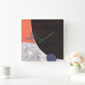 Kosmos II Quadratische Wanduhr (Zuhause)