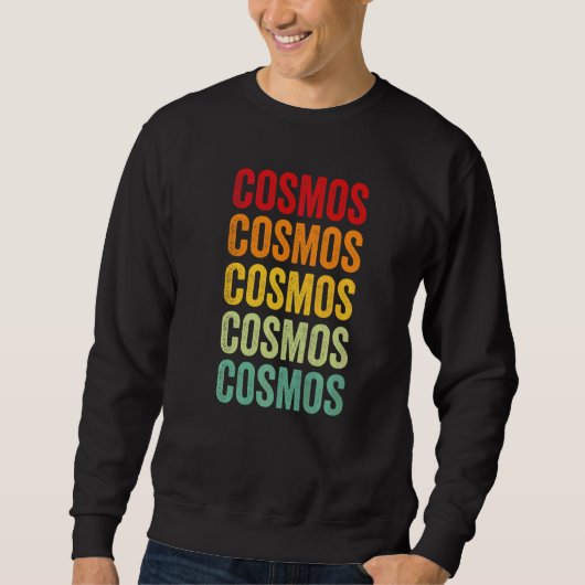 Kosmos Krypto Regenbogen Text Sweatshirt (Vorderseite)