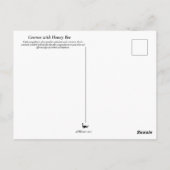 Kosmos mit Bienenpostkarte Postkarte (Rückseite)
