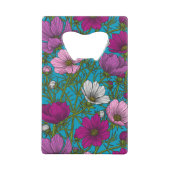 Kosmos-Mix auf blau Geldbeutel Flaschenöffner (Rückseite)