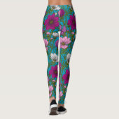 Kosmos-Mix auf blau Leggings (Rückseite)