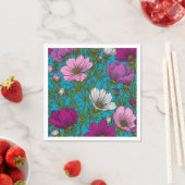 Kosmos-Mix auf blau Serviette (Beispiel)