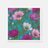 Kosmos-Mix auf blau Serviette (Vorderseite)