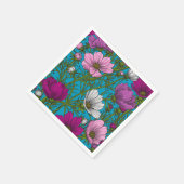 Kosmos-Mix auf blau Serviette (Ecke)