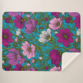 Kosmos-Mix auf blau Sherpadecke (Vorderseite (Horizontal))