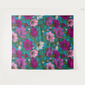 Kosmos-Mix auf blau Wandteppich (Vorderseite (Horizontal))