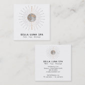 *~* Kosmos-Mondenergie Rays MondShaman Quadratische Visitenkarte (Vorne/Hinten)