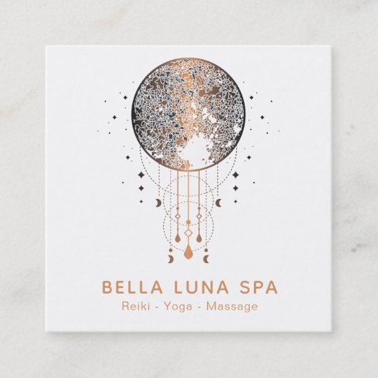 *~* Kosmos-Mondshaman-Monduniversum Quadratische Visitenkarte (Vorderseite)