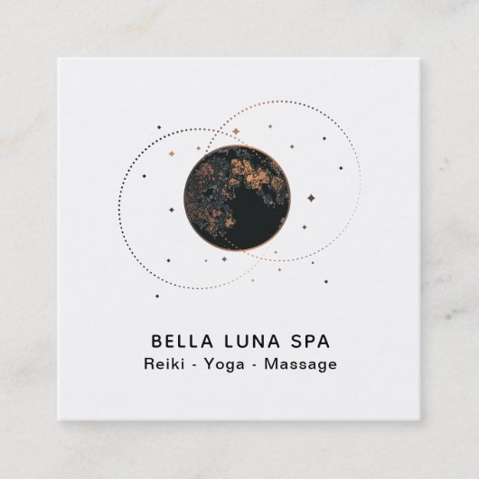 *~* Kosmos Moon Stars Universe Lunar Shaman Quadratische Visitenkarte (Vorderseite)
