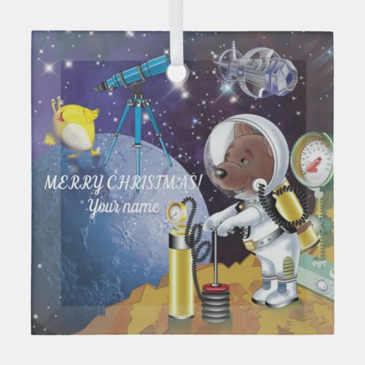 Kosmos Ornament Aus Glas (Vorderseite)