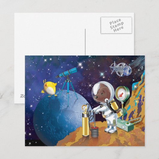 Kosmos Postkarte (Vorne/Hinten)