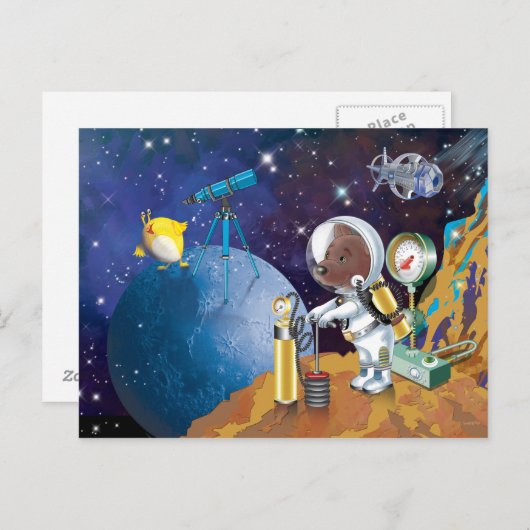 Kosmos Postkarte (Vorne/Hinten)