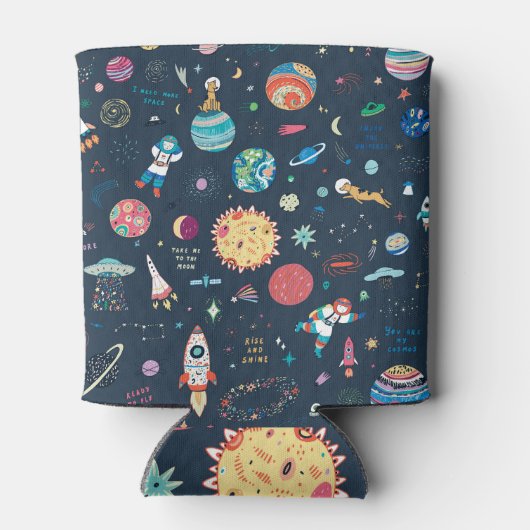 Kosmos-Raum: Handgezeichnet Dosenkühler (Rückseite)