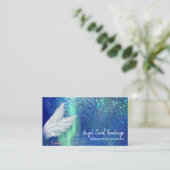 *~* Kosmos Sterne Galaxy Angel Wing Blue Universe Visitenkarte (Stehend Vorderseite)