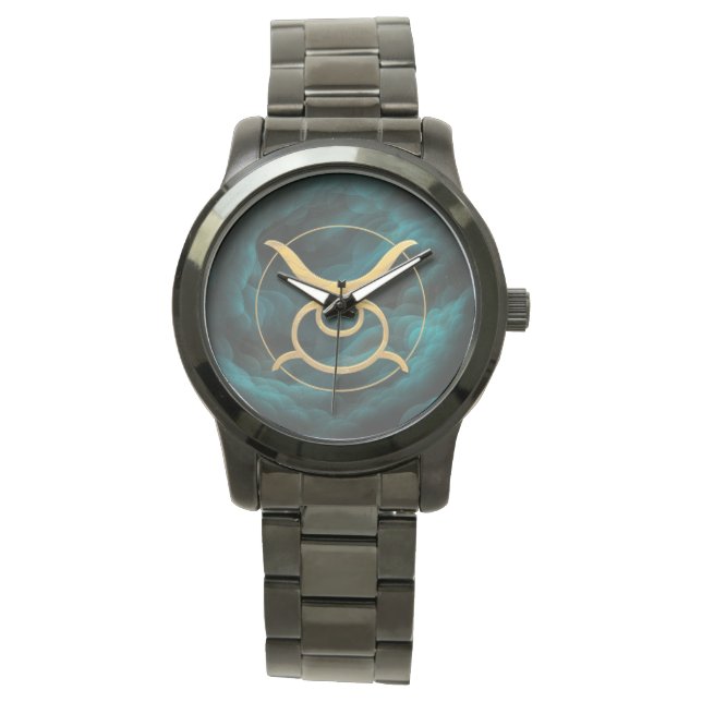 Kosmos-Sternzeichen-Symbol Armbanduhr (Vorderseite)