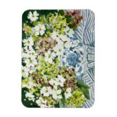 Kosmos und Hydrangeas in einer chinesischen Vase 2 Magnet (Vertikal)